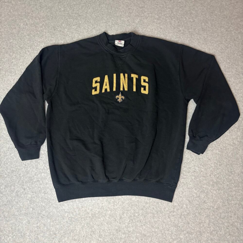 Black New Orleans Saints Crewneck Sweatshirt – Size L